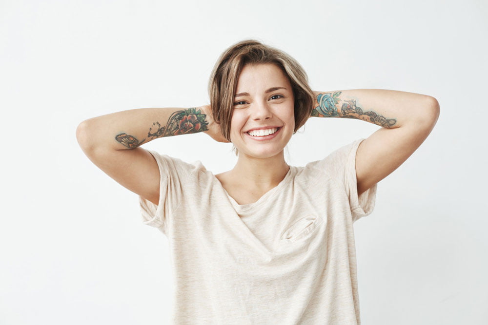 happy tattooed